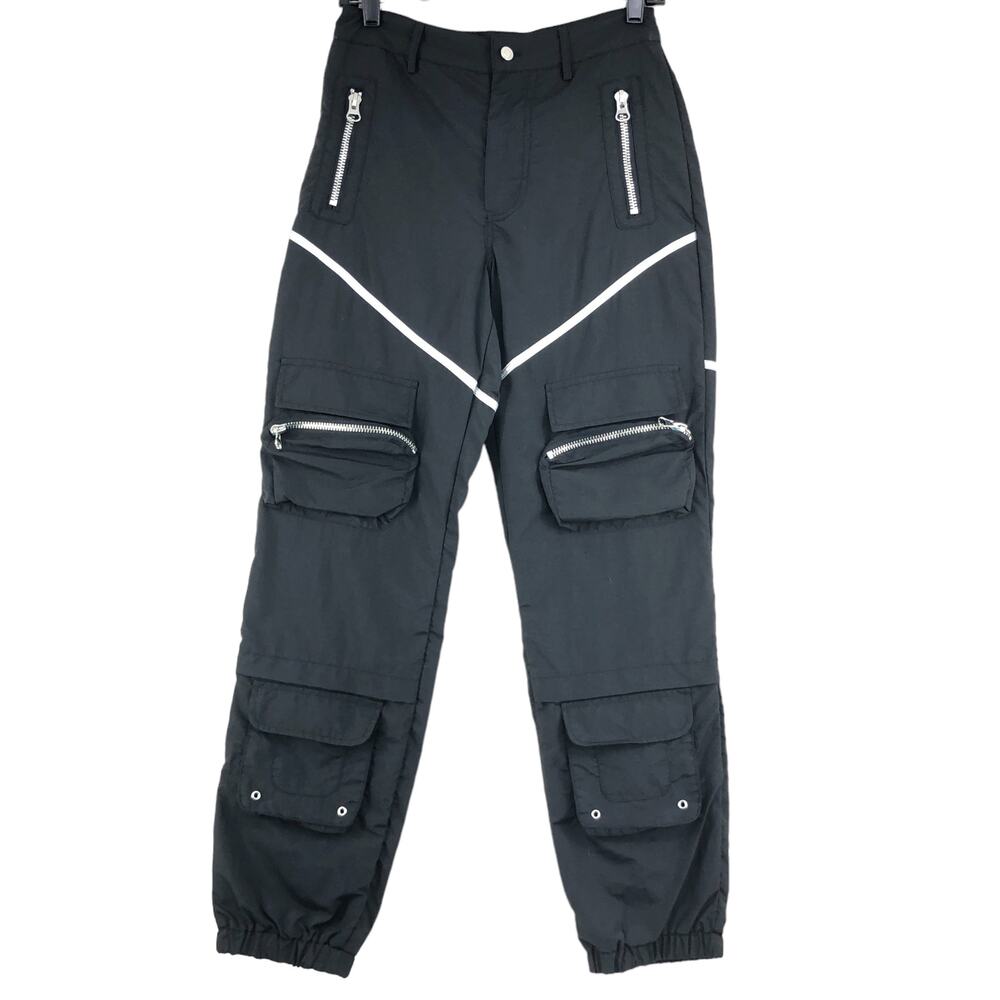 Poster Grl By Dolls Kill Womens Size XS Stretch Black Cargo Jogger Pants